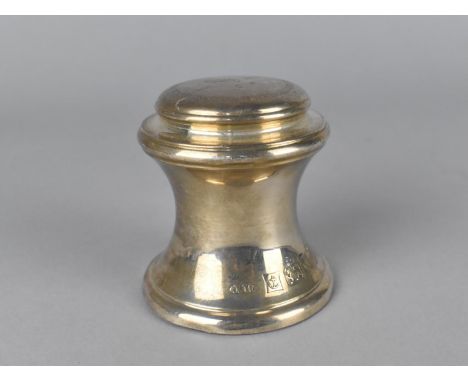 A Weighted Silver Commemorative Paperweight, The Silver Jubilee of H.M. Queen Elizabeth II 1952-1977, by J J R, Birmingham Ha