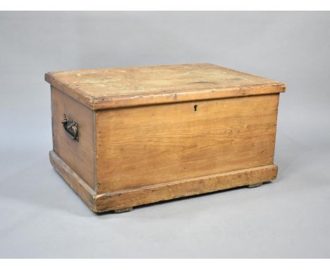 A Vintage Pine Blanket Box of Small Proportions, 67x47x35cms High