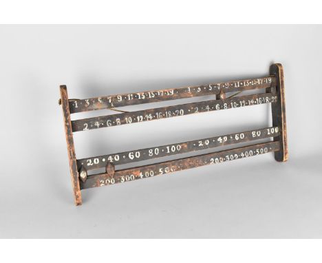 A Vintage Pine Hand Made Billiard Scorer 