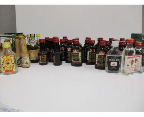 Over eighty miniatures to include Gordon's Gin, Tia Maria and Underberg 