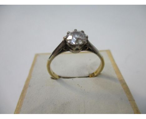 An 18ct gold and diamond solitaire ring, approximately 0.65 of a carat