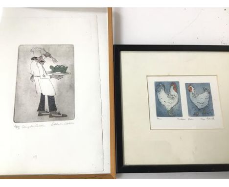 Graham Clarke, Coup de Grace, limited edition print no. 20/75, signed bottom right, biographical information attached verso, 