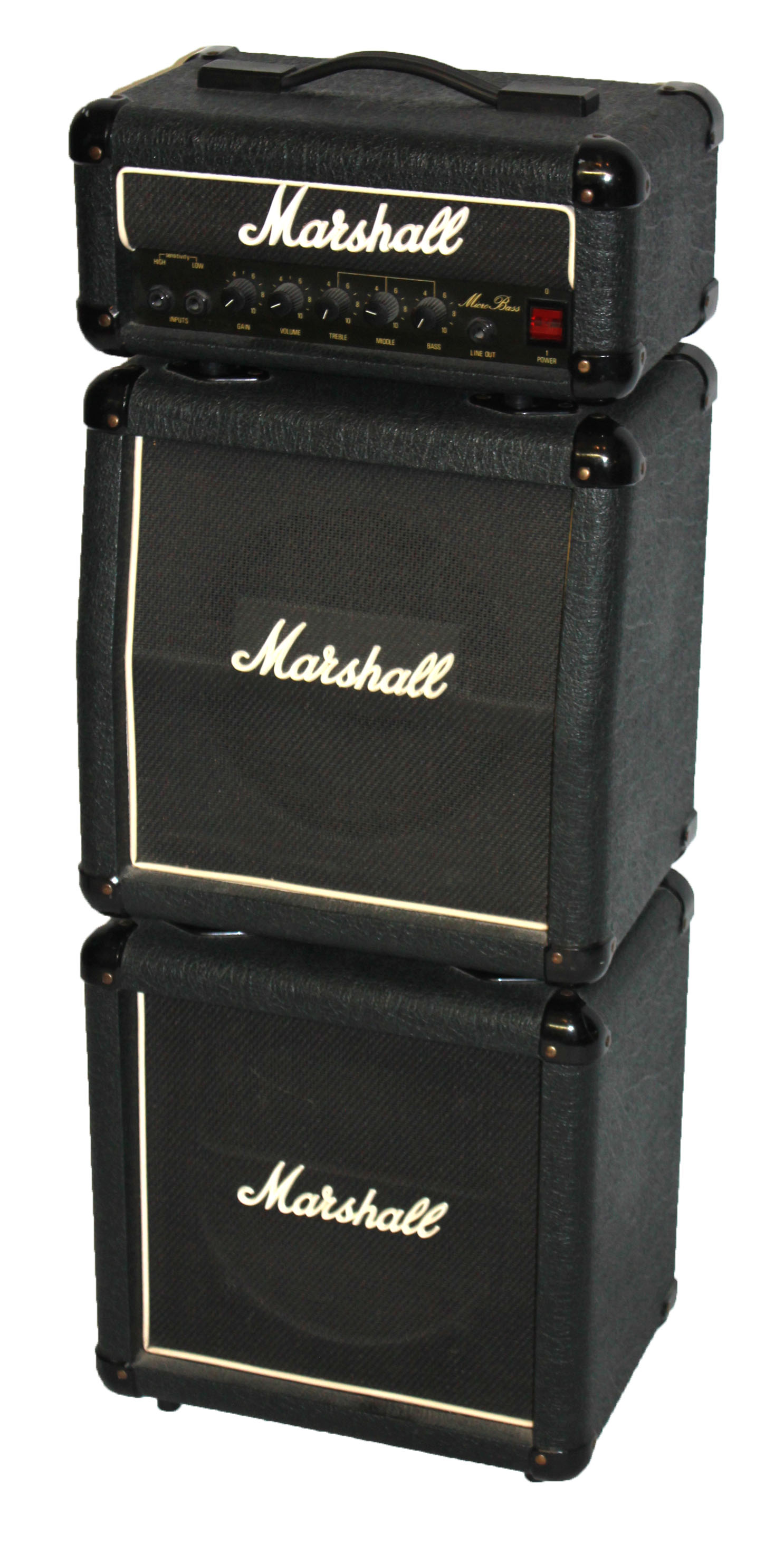 A MARSHALL MICRO BASS 3505 BASS AMP The 30 watt head complete with two
