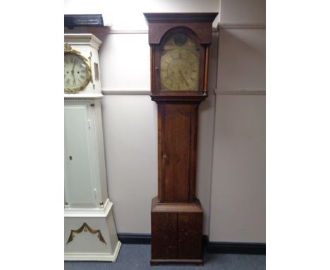 A 19th century oak thirty hour longcase clock with brass dial signed Donaldson of Wigton CONDITION REPORT: Glass in hood crac