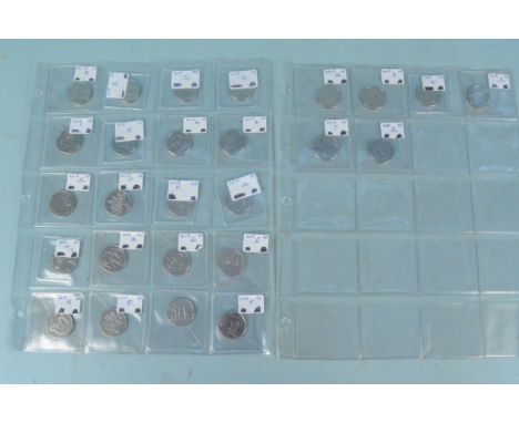 A complete set of alphabet 10p coins, all dated 2018 apart from letter R