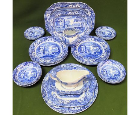 Parcel of Copeland Spode Italian blue and white china

All in used condition, unchecked 