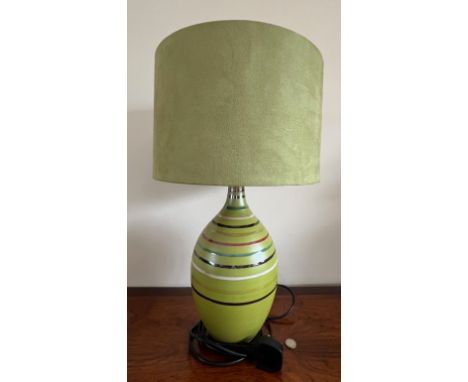 CONTEMPORARY CERAMIC TABLE LAMP AND SHADE, 20th CENTURY

 