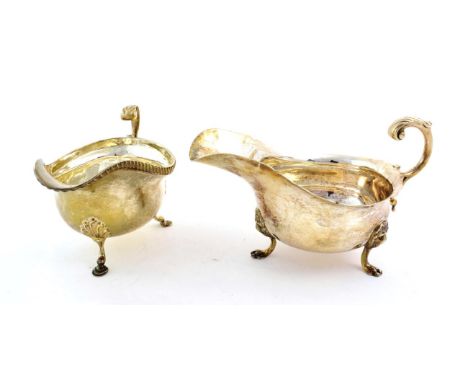 An Edward VII Silver Sauceboat and A George VI Silver Sauceboat, the first by Haseler Brothers, London, 1908, the other by S.
