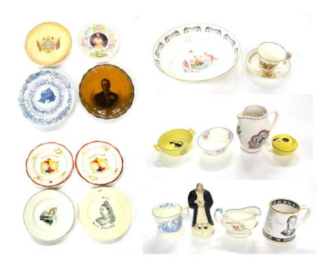 A Royal Worcester Earthenware Victoria Jubilee Commemorative Plate, circa 1887, inscribed WALTER HOLLAND MAYOR OF WORCESTER, 