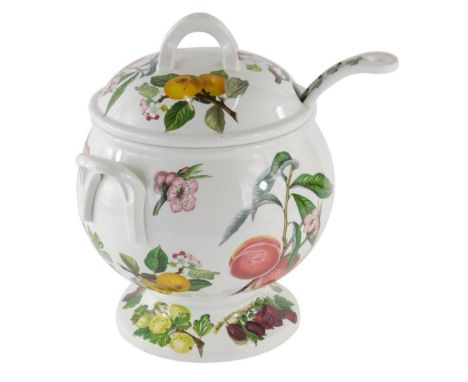 A Portmeirion Pomona soup tureen and ladle, marked beneath, 34cm high.