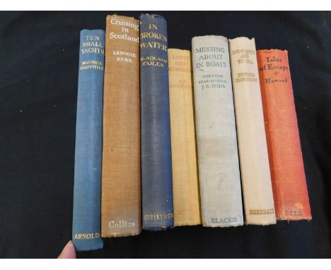 Seven assorted vols Boat/Sailing interest including Sidney Howard "Isle of Escape", 1934, first edition, Edward Robinson "Dow