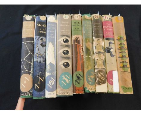 9 Volumes of various New Naturalist: E B Ford "Butterflies", 1945, first edition, Fraser Darlling &amp; Morton Boyd "The High