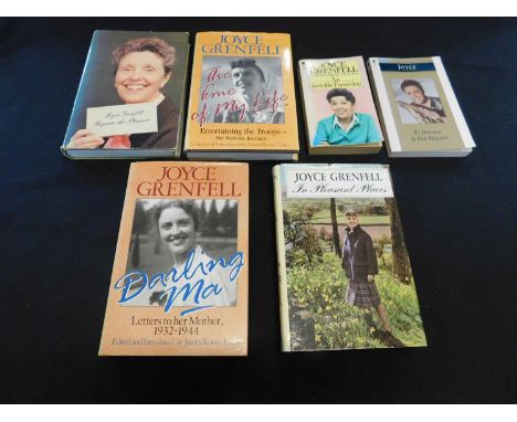 JOYCE GRENFELL: 6 Titles: JOYCE GRENFELL REQUESTS THE PLEASURE, London, McMillan, 1976, first edition, original cloth d/w (pr