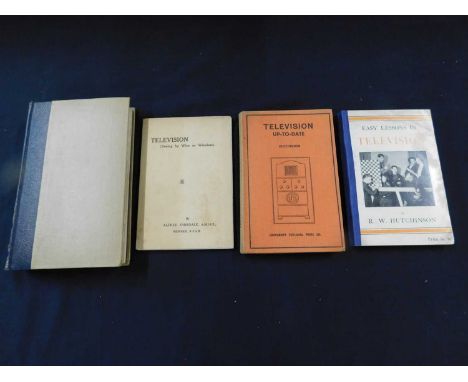 Afred DINSDALE "Television", London, Sir Isaac Pitman, 1926 1st ed, the first book on television in English; t/w R W HUTCHINS