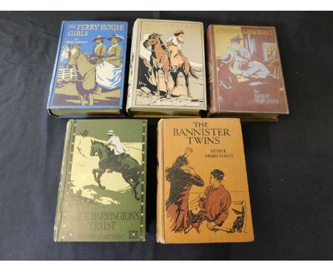 BESSIE MARCHANT: 5 Titles: THE FERRY HOUSE GIRLS, London, Blackie, 1912 first edition, contemporary inscription on ffep, orig