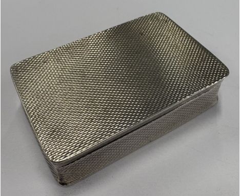 A good quality engine turned silver box. Birmingham. Approx. 30 grams. Est. £20 - £30.