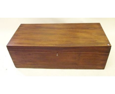 A Victorian mahogany trunk - 1.6m x 45cm