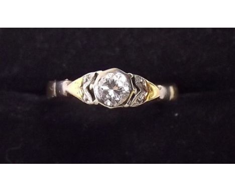 An 18ct gold diamond solitaire ring 