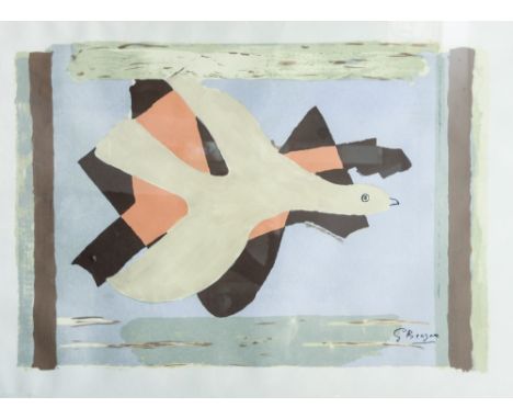 Georges Braque (1882-1963), L'Oiseau et son ombre I, lithograph, circa 1959, edition Maeght, Paris, signature in the print, 8