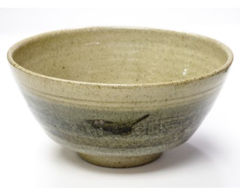 Leach Pottery, St Ives, a studio pottery Z bowl, glazed stoneware, impressed mark, slightly obscured, 22cm diameter, 11cm hig