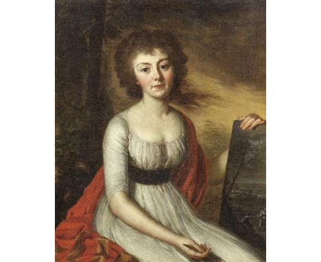 Johann Georg Weikert (Vienna circa 1743-1799)Portrait of a lady, traditionally identified as Marie-Louise Élisabeth Vigée Leb