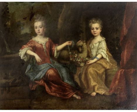 Circle of Sir Godfrey Kneller (Lübeck 1646-1723 London)Portrait of Ladies Catherine and Jane Brydges, Marchionesses of Carnar