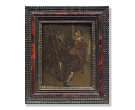 Pieter Jacobsz. van Laer (Haarlem circa 1582-circa 1642)Portrait of an artist at his easel oil on panel13.7 x 10.2cm (5 3/8 x