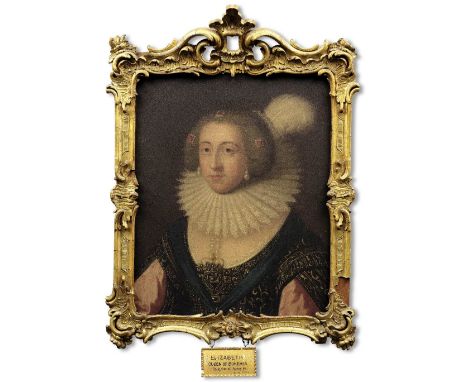 Manner of Paul van Somer, 18th CenturyPortrait of a lady said to be Elizabeth, Queen of Bohemia, bust-length, in a black dres