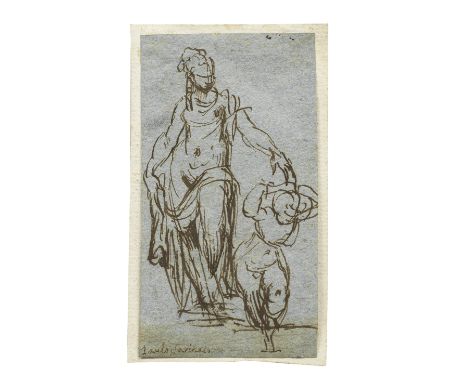 Paolo Farinati (Verona 1524-1606)Study of a woman and a child bears inscription 'Paulo Farinato' (lower left) pen and brown i