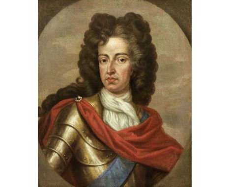 Follower of Sir Godfrey Kneller (Lübeck 1646-1723 London)Portrait of William III, bust-length, in armour, within a painted ov
