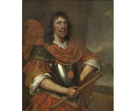 After Jan Steen, 17th CenturyPortrait of Admiral Cornelis Evertsen, half-length, standing in armour oil on panel39.4 x 32.3cm