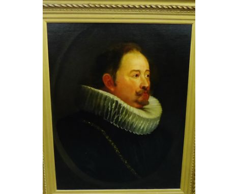 Half length portrait of a Gent Oil-on-Board,  apparently unsigned, in a giltwood frame, 51 x 66cm 