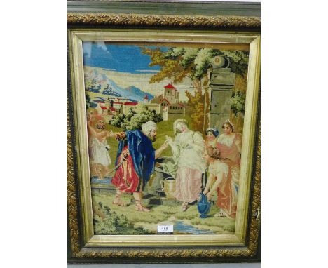 Tapestry in a glazed frame, 34 x 45cm
