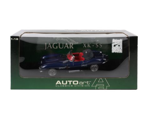An AUTOart 1:18th Scale Jaguar XK-SS. In the original box