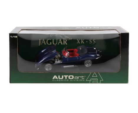 An AUTOart 1:18th Scale Jaguar XK-SS. In the original box