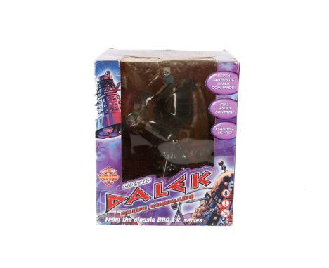 A Product Enterprise BBC Doctor Who radio command Dalek model. In black, in the original box