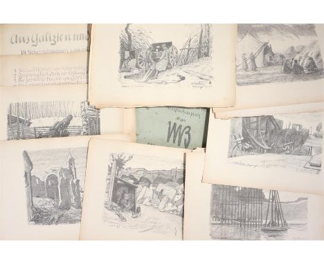 After Max Bucherer, Aus Galizien und Polen, a folio book of his First World War prints 