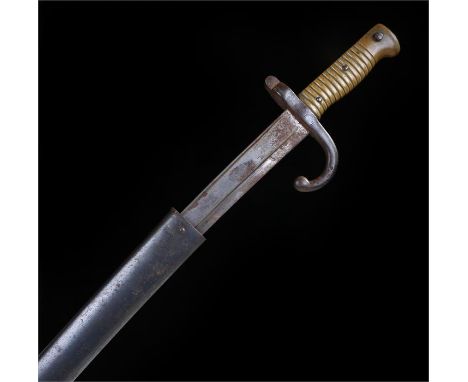 French model 1866 "chassepot" sword bayonet complete with scabbard