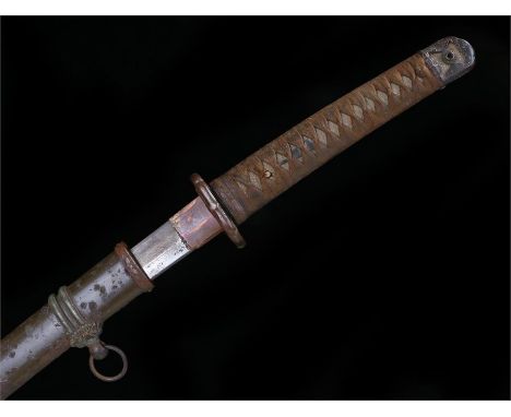 Japanese World War Two shin gunto type 98 sword and scabbard