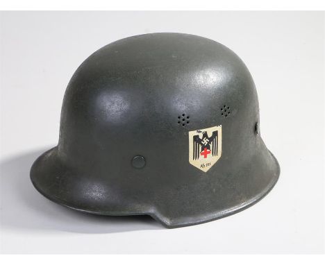 German World War Two home front social welfare medics helmet complete with lining and chin strap