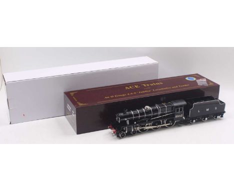 ACE Trains 0 gauge 4-6-0 ‘Silver Jubilee’ loco &amp; tender, gloss black lined silver, LMS No.5552, 0-20v DC set for 3 rail u