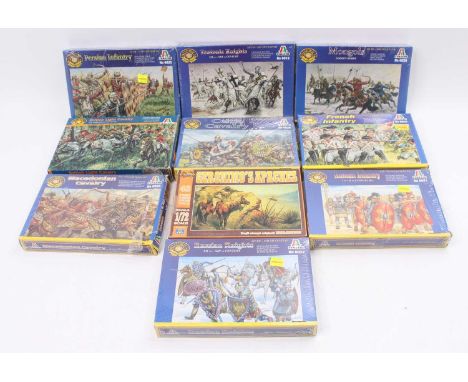 One box containing ten various boxed Nexus and Italeri 1/72 scale plastic war gaming figures/miniatures, to include French in
