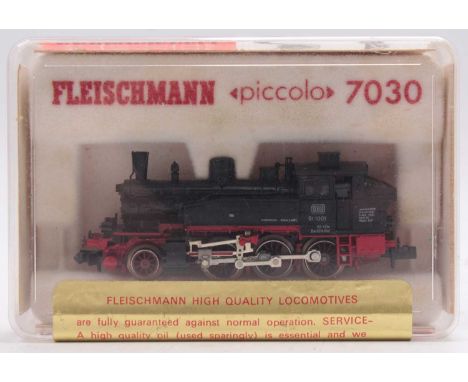 A Fleischmann N gauge No. 7030 Piccolo 2-6-0 911001 tank loco housed in the orignal plastic box