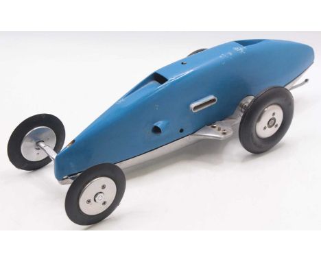 As raced and untouched 10cc tethered race car, Fairabend or 1234 style Dooling Arrow. Dooling 61 motor, serial # 5392B, magne