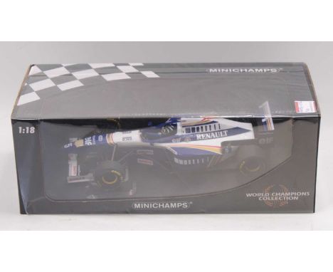 Minichamps World Champions Collection 1/18 scale diecast model of a Williams Renault FW18 World Champion 1996 as driven by Da
