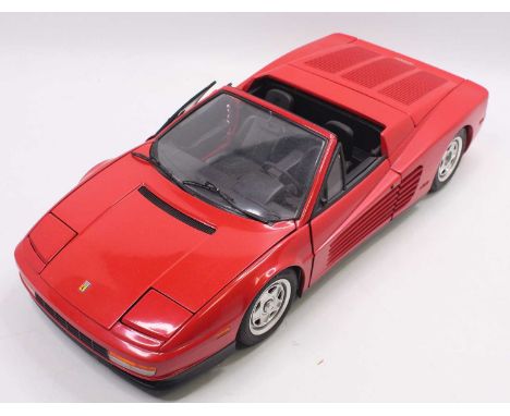 Pocher 1/8 scale kit built model of a No.K52 Ferrari Testarossa Spider in red body, loose example 