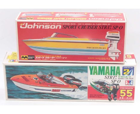 MITSUWA 1.18 scale, Motorised Sport Cruisers, 452 Yamaha STR-17 Sport Cruiser SP-O with Twin Yamaha Outboards &amp; 432 Johns