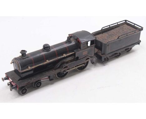 Bing for Bassett-Lowke 0 gauge 4-4-0 clockwork loco &amp; tender ‘George the Fifth’ 2663 on cab-side, LNWR black lined red, d
