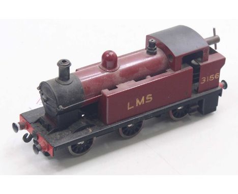 Leech (Rochester) 0 Gauge 0-6-0 Live Steam spirit-fired tank Loco in LMS maroon livery, no.3156, lightly used example, with b