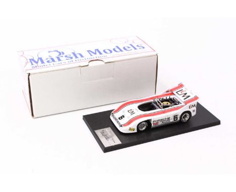 A Marsh Models No. MM226M 1.43 scale resin factory hand built model of a Porsche 017/10 Le Mans 1970 test car, limited editio